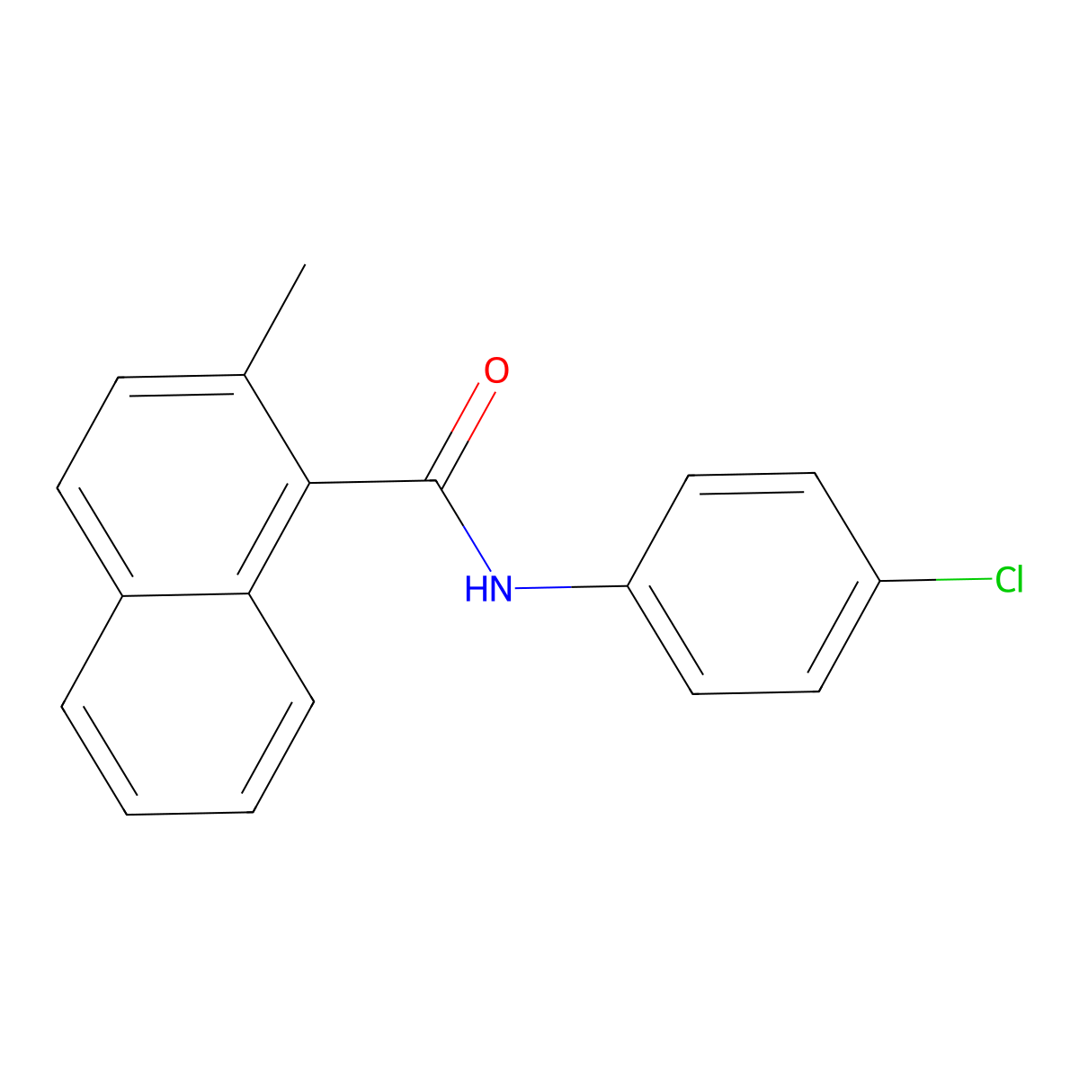 N-(4-Chlorophenyl)-2-methyl-1-naphthalenecarboxamide molecular structure, CAS 2345188-06-7