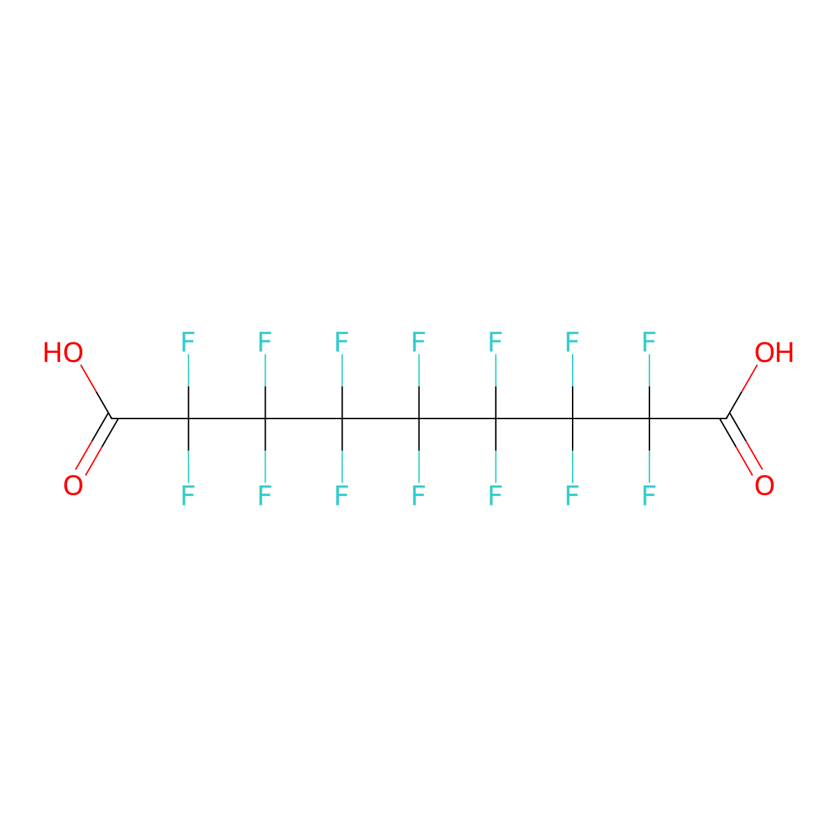 Perfluoroazelaic acid molecular structure, CAS 23453-64-7