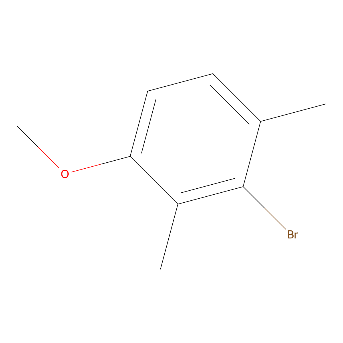 2-Bromo-4-methoxy-1,3-dimethylbenzene molecular structure, CAS 23453-90-9