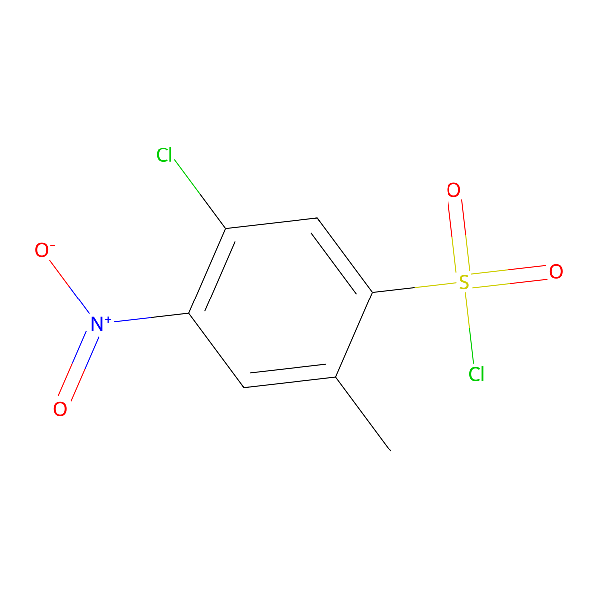 5-Chloro-2-methyl-4-nitrobenzene-1-sulfonyl chloride molecular structure, CAS 23454-12-8