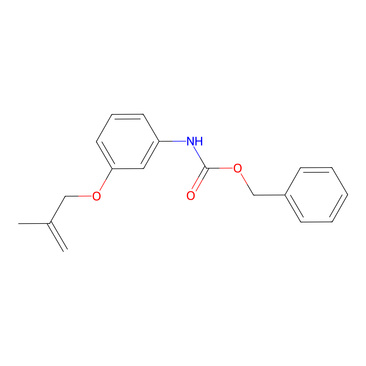 benzyl N-{3-[(2-methylprop-2-en-1-yl)oxy]phenyl}carbamate molecular structure, CAS 2345425-98-9