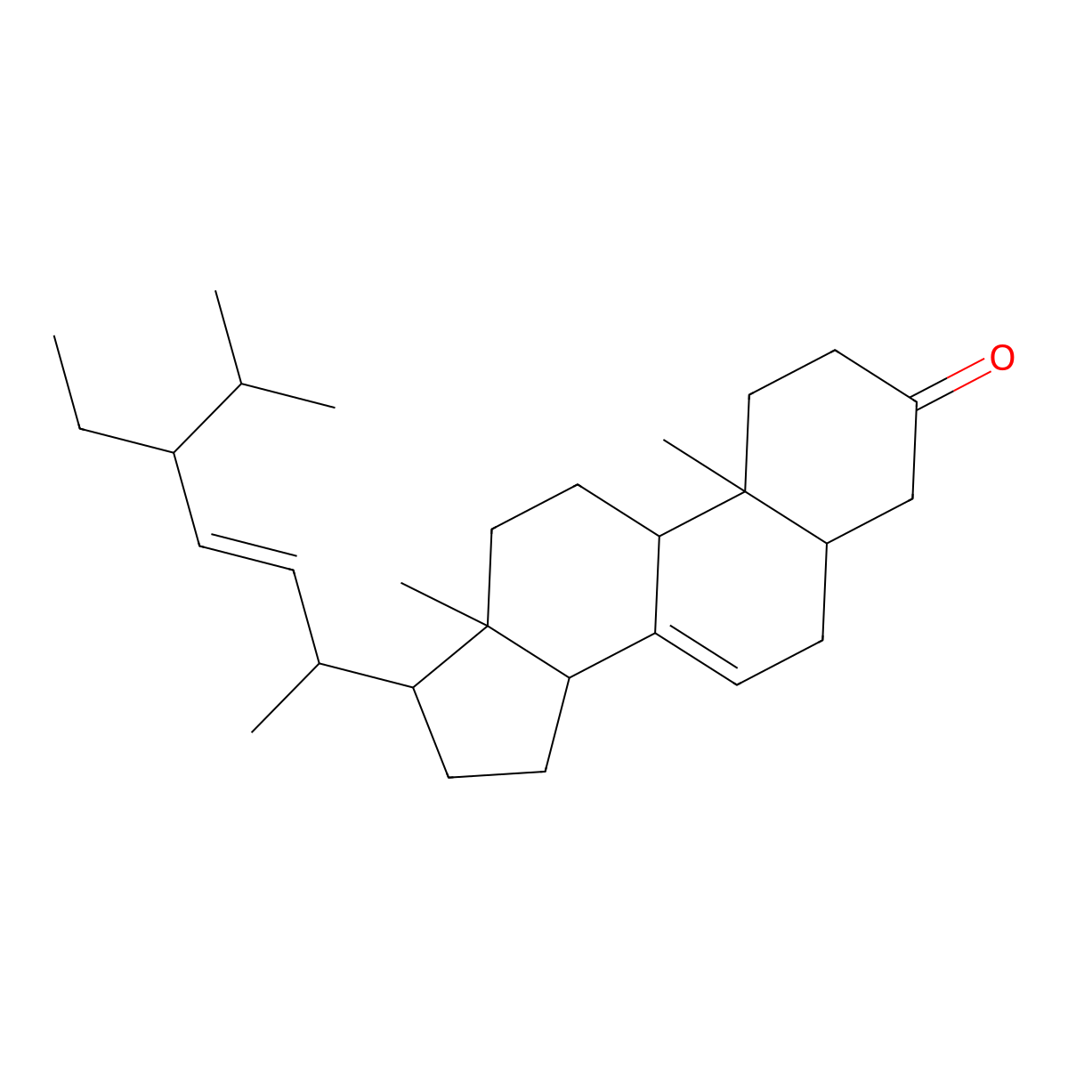 Spinasterone molecular structure, CAS 23455-44-9