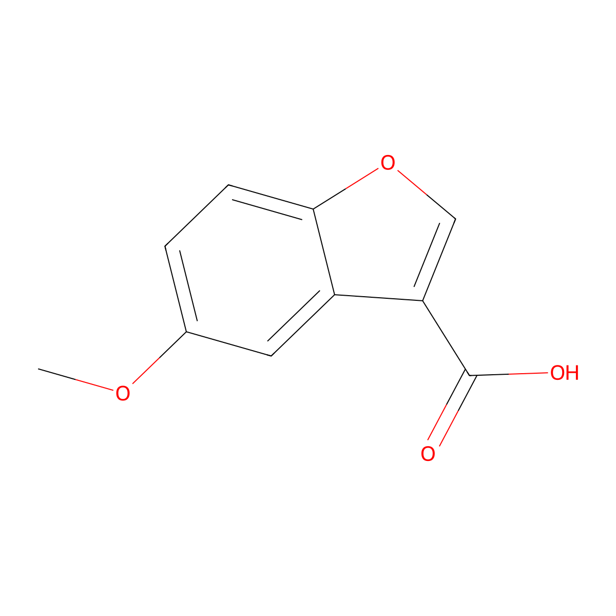 5-Methoxy-3-benzofurancarboxylic acid molecular structure, CAS 23455-49-4