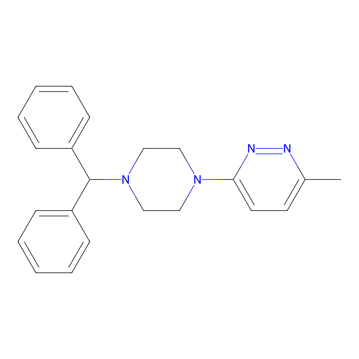 3-[4-(Diphenylmethyl)piperazin-1-yl]-6-methylpyridazine molecular structure, CAS 2345521-09-5