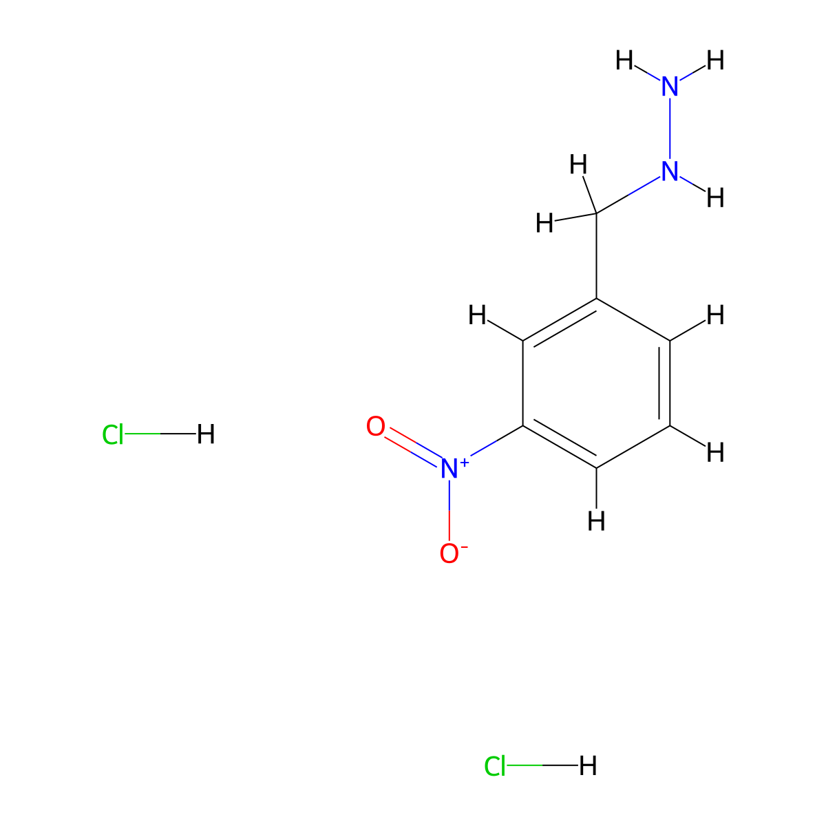 (3-Nitrobenzyl)hydrazine dihydrochloride molecular structure, CAS 2345666-51-3