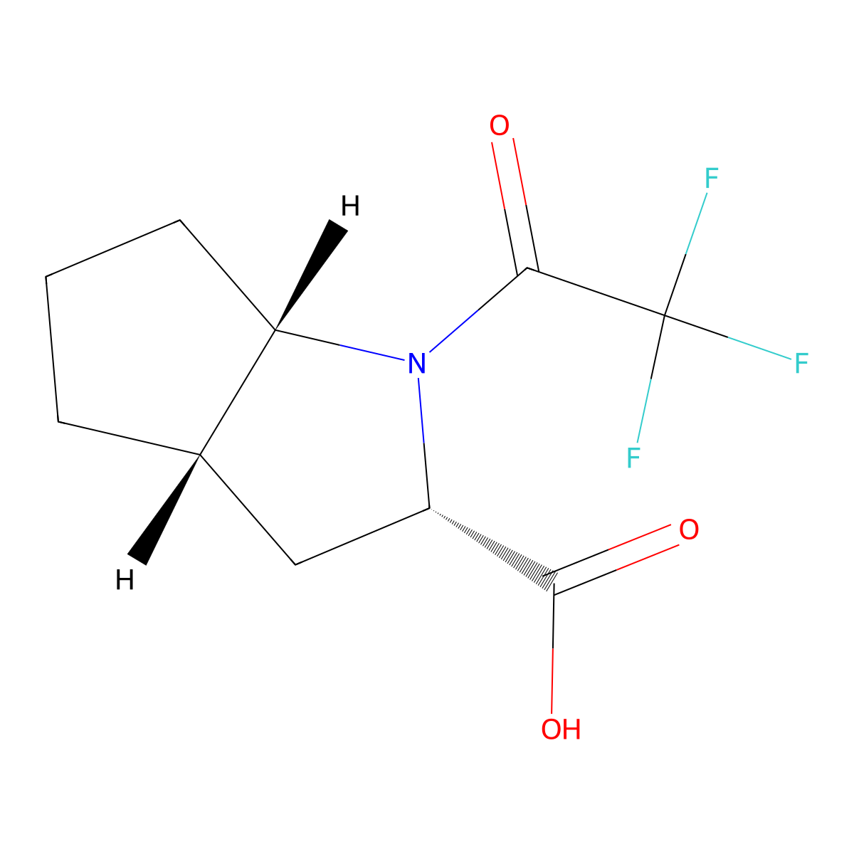 (2S,3aS,6aS)-1-(trifluoroacetyl)-octahydrocyclopenta[b]pyrrole-2-carboxylic acid molecular structure, CAS 2345673-40-5