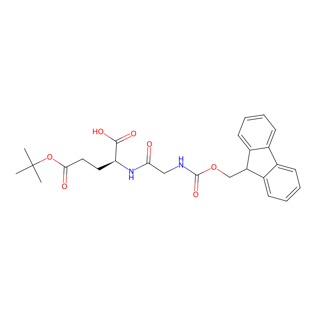 (2S)-5-tert-Butoxy-2-[[2-(9H-fluoren-9-ylmethoxycarbonylamino)acetyl]amino]-5-oxo-pentanoic acid molecular structure, CAS 2345732-73-0
