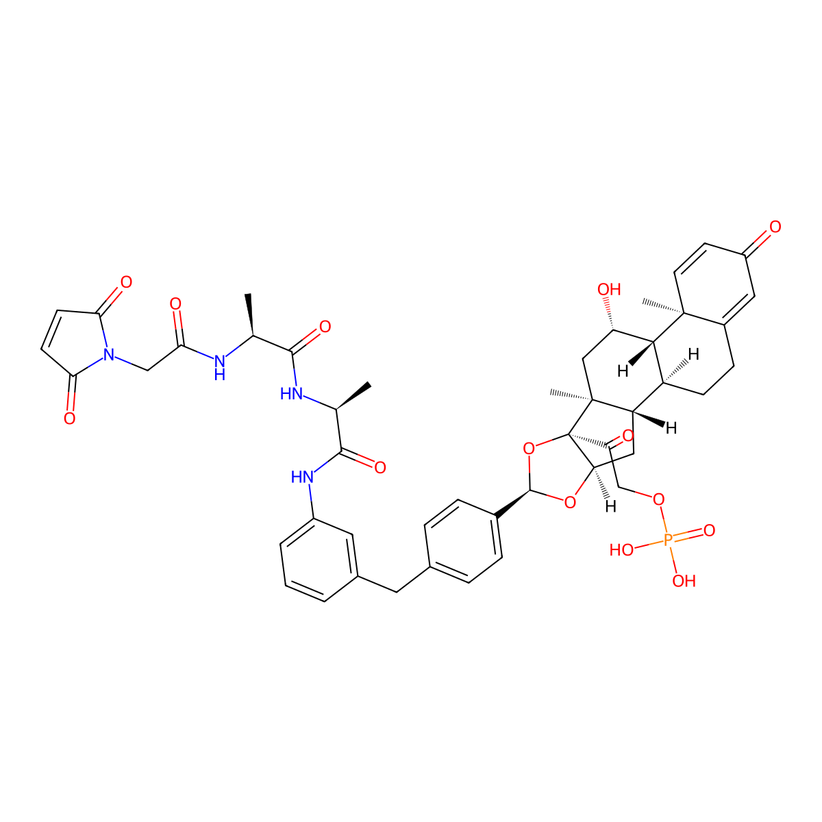 Glucocorticoid receptor agonist-1 phosphate Ala-Ala-Mal molecular structure, CAS 2345732-89-8