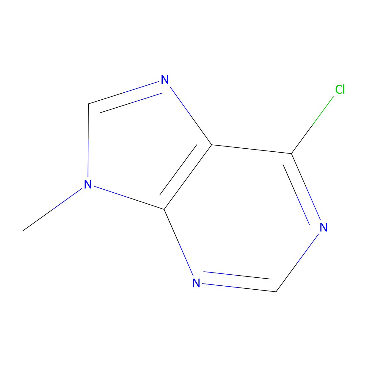 6-chloro-9-methyl-9H-purine molecular structure, CAS 2346-74-9
