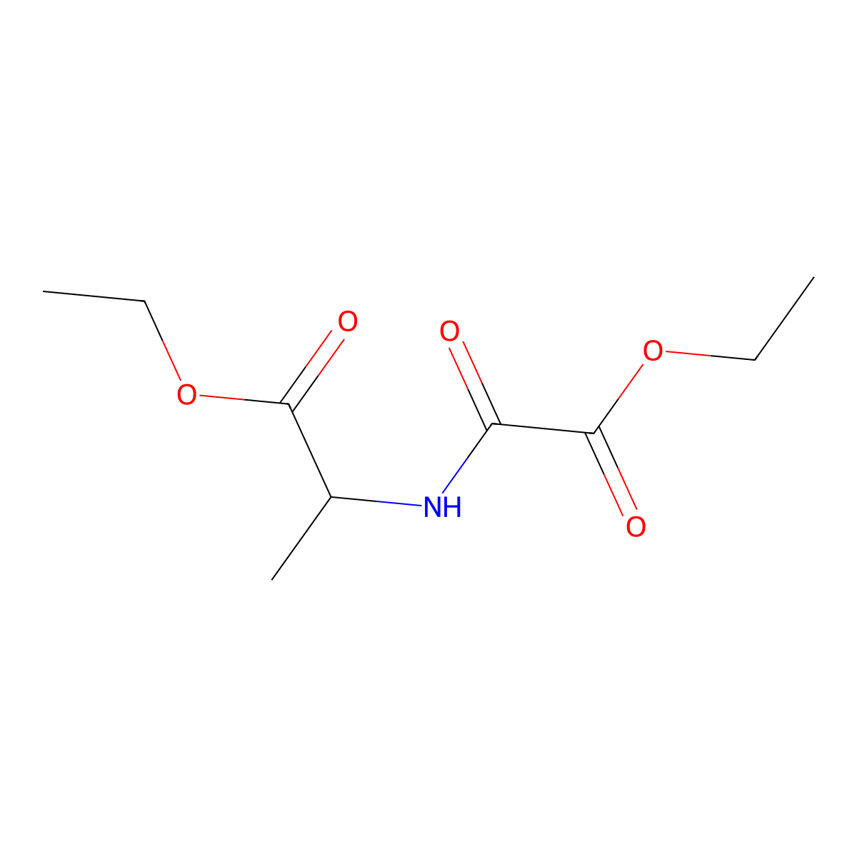 Ethyl 2-(2-ethoxy-2-oxoacetamido)propanoate molecular structure, CAS 23460-73-3
