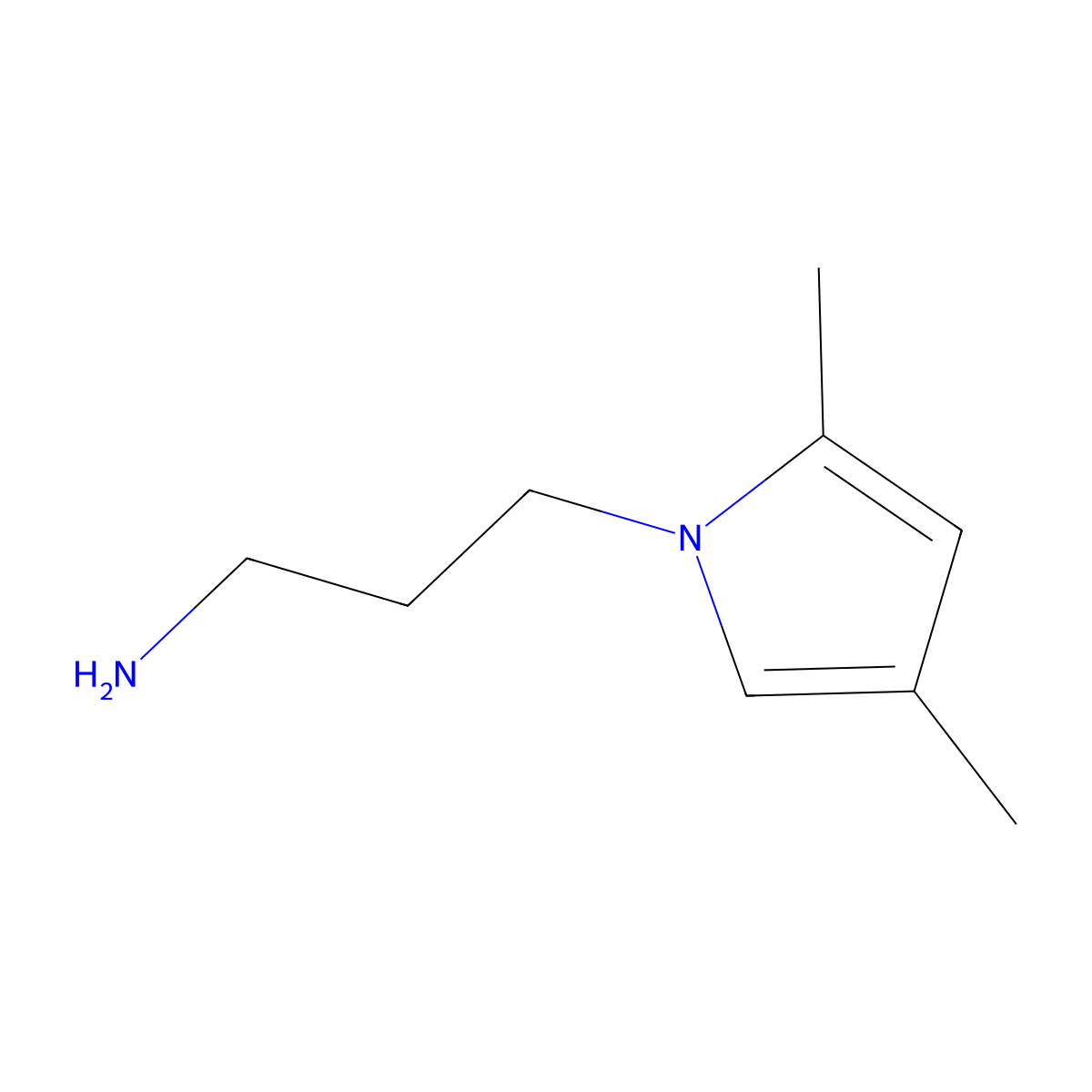 3-(2,4-dimethyl-1H-pyrrol-1-yl)propan-1-amine molecular structure, CAS 23461-22-5