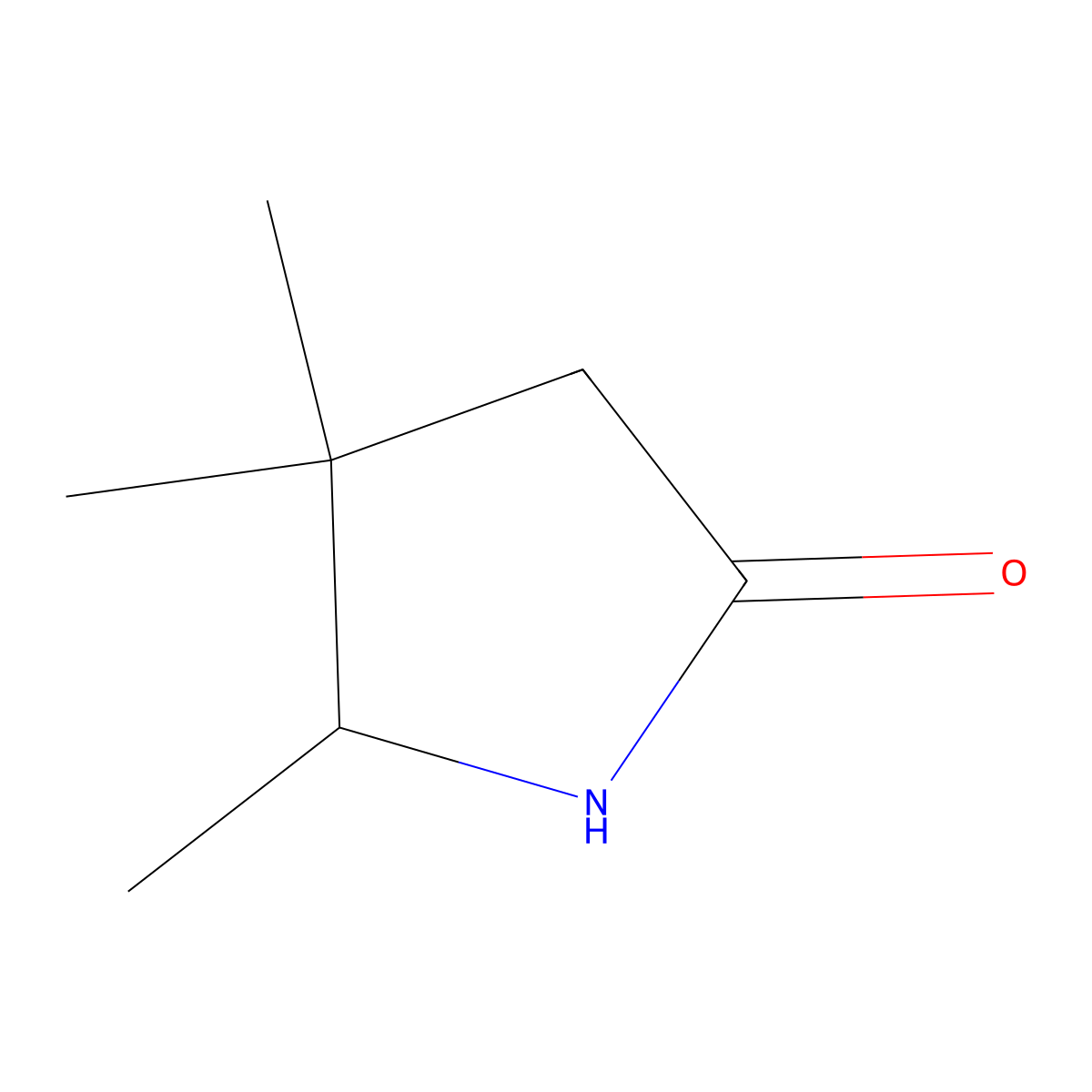 4,4,5-Trimethylpyrrolidin-2-one molecular structure, CAS 23461-70-3