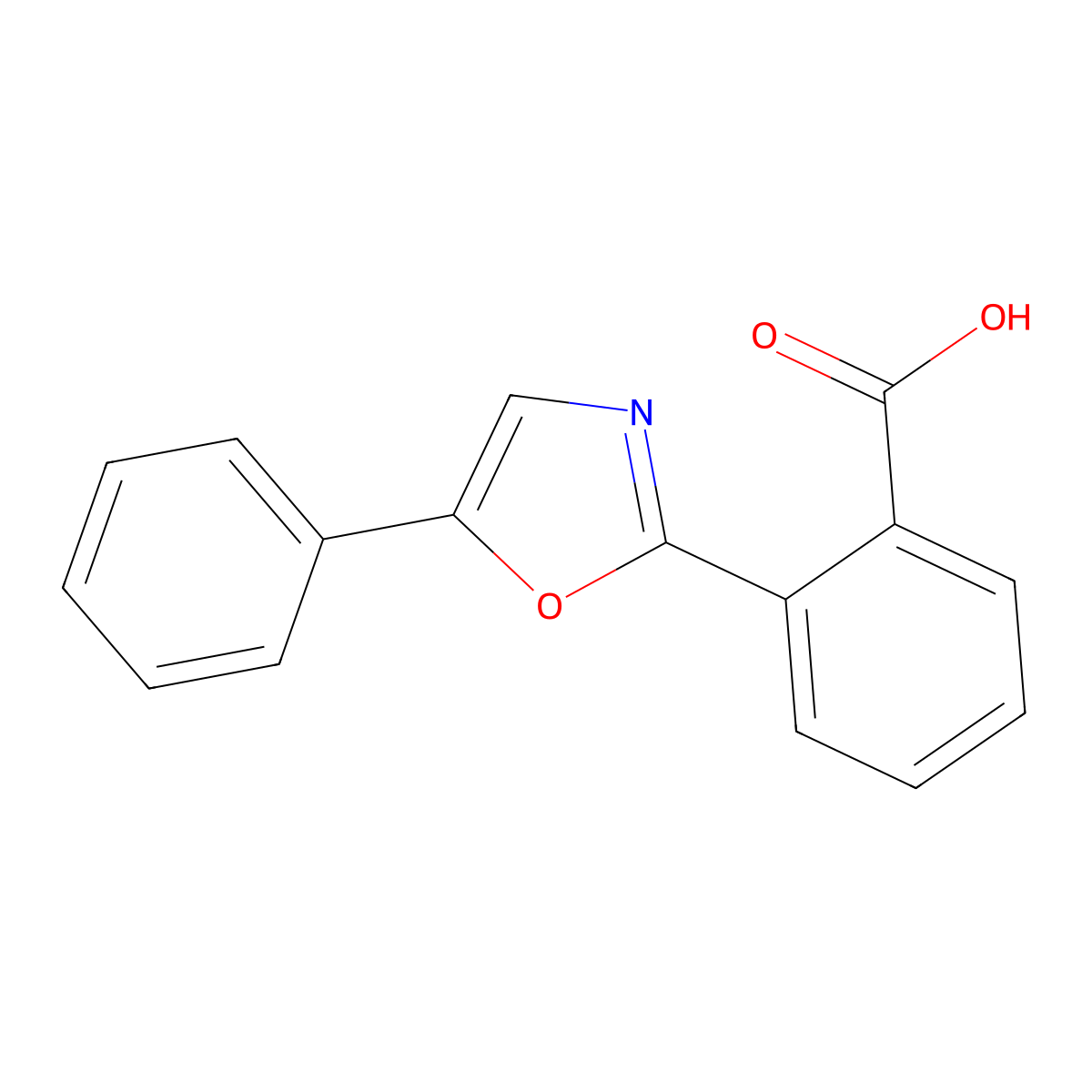 2-(5-Phenyl-2-oxazolyl)benzoic acid molecular structure, CAS 23464-97-3