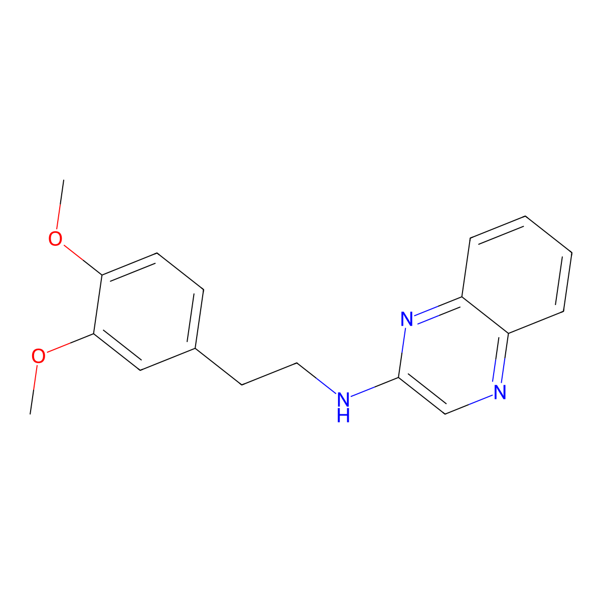 N-[2-(3,4-dimethoxyphenyl)ethyl]quinoxalin-2-amine molecular structure, CAS 2346475-62-3