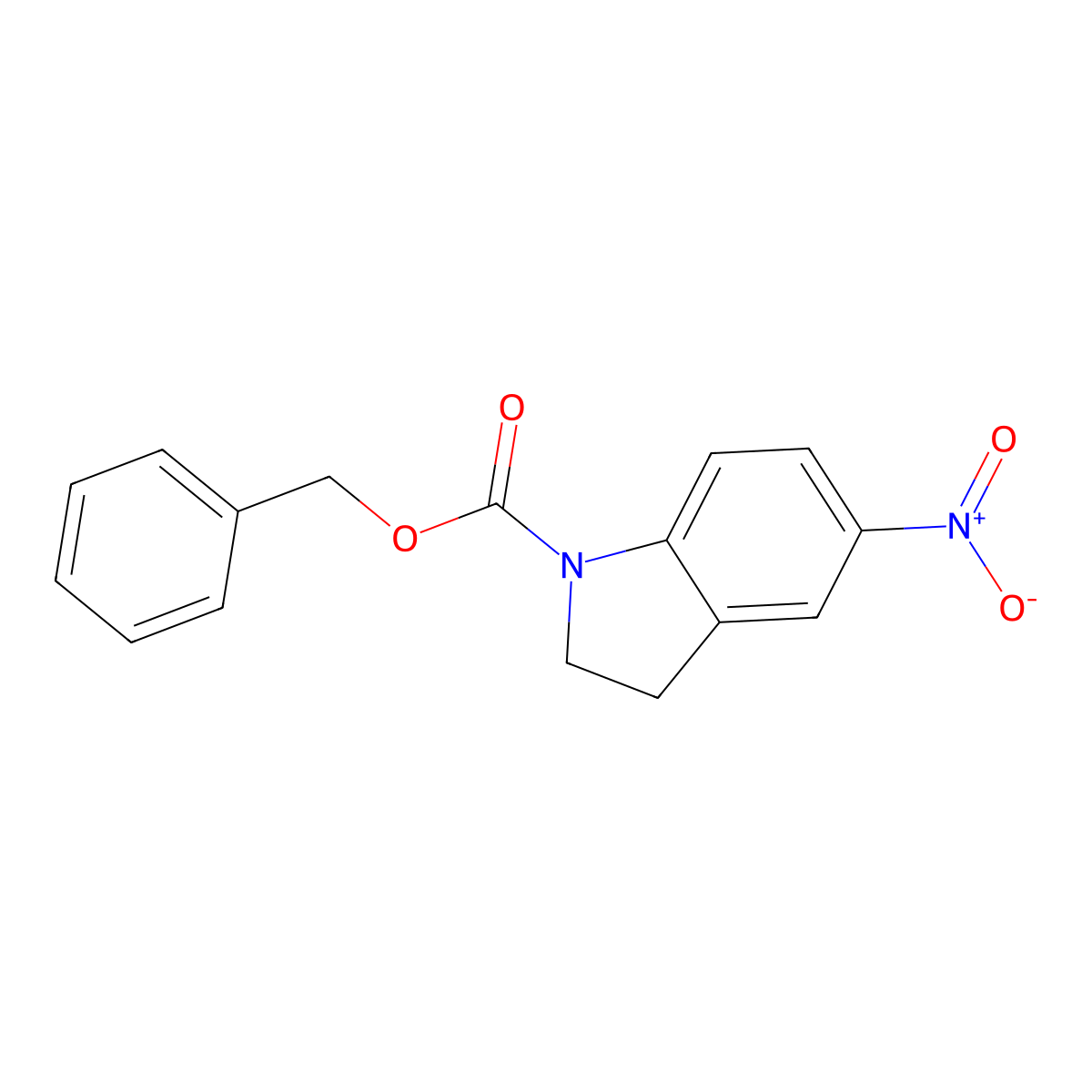 benzyl 5-nitro-2,3-dihydro-1H-indole-1-carboxylate molecular structure, CAS 2346623-16-1