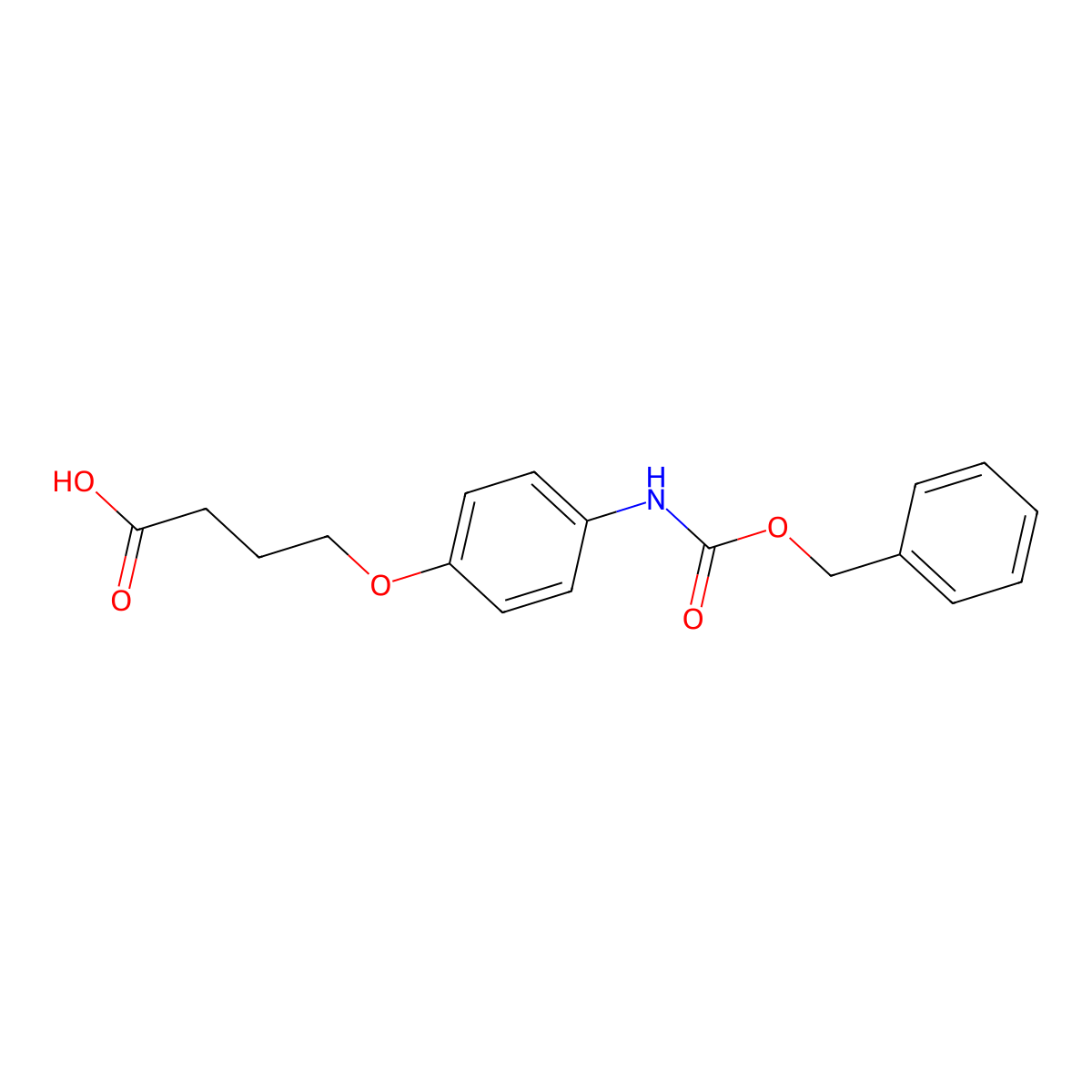 4-(4-{[(Benzyloxy)carbonyl]amino}phenoxy)butanoic acid molecular structure, CAS 2346824-71-1