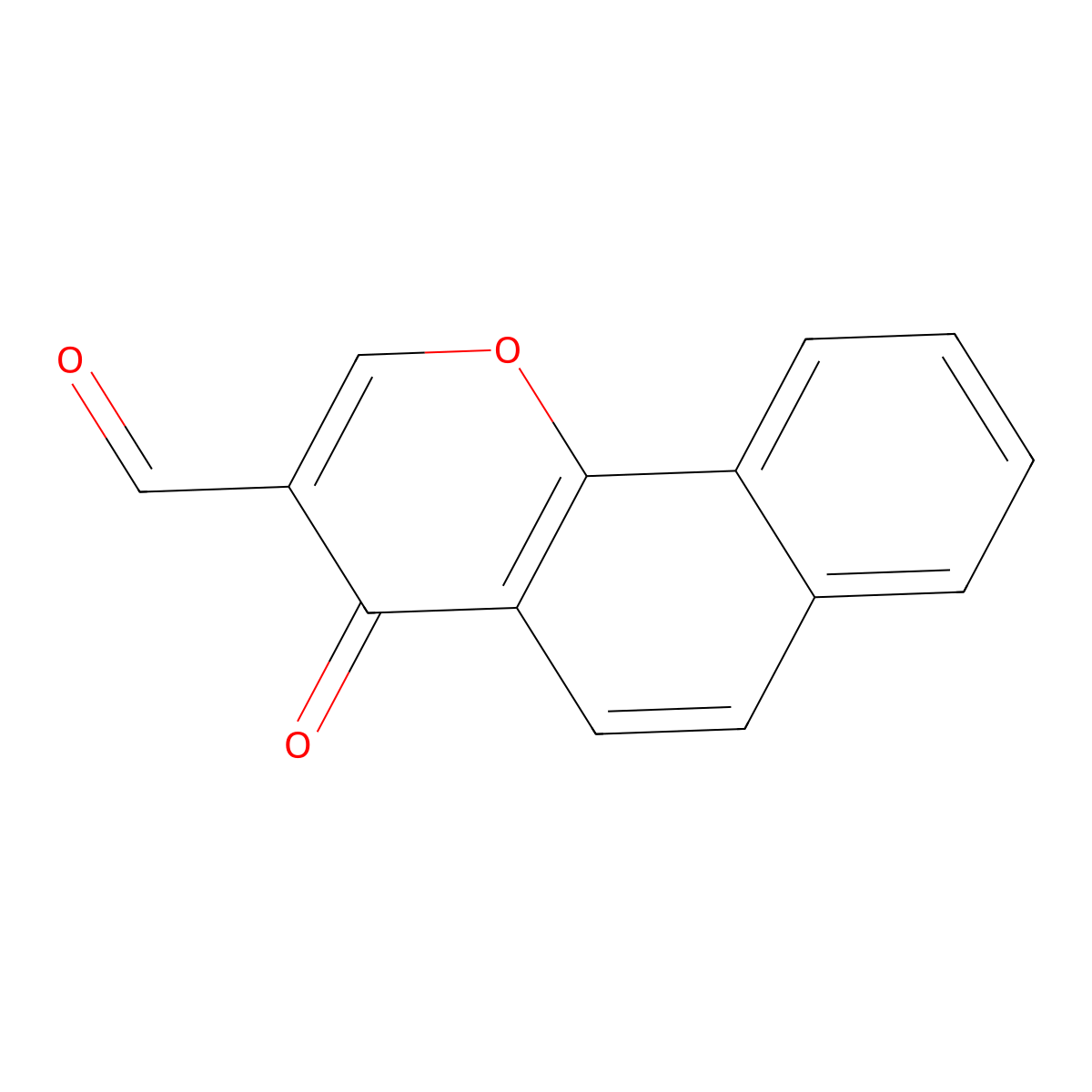 4-oxo-4H-benzo[h]chromene-3-carbaldehyde molecular structure, CAS 23469-48-9
