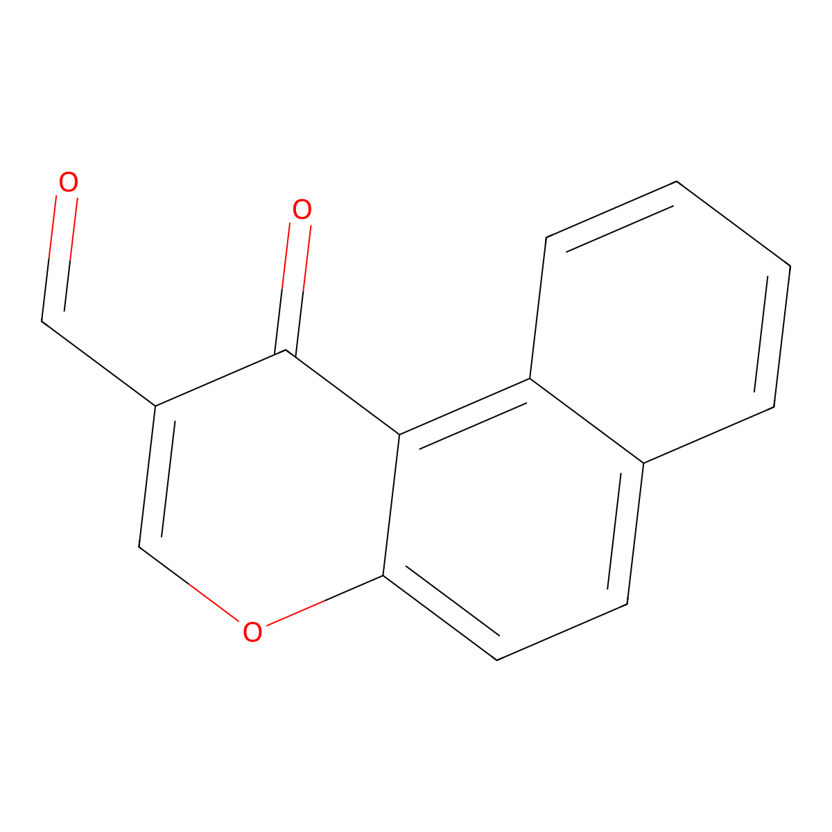 1-oxo-1H-benzo[f]chromene-2-carbaldehyde molecular structure, CAS 23469-50-3