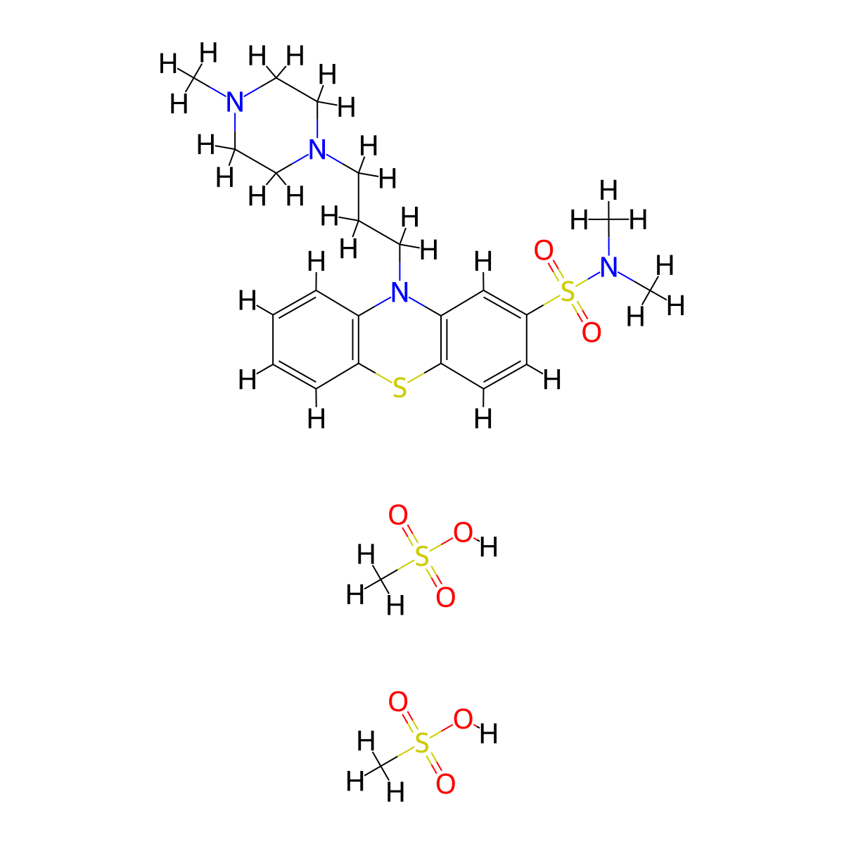 Thioproperazine Mesylate molecular structure, CAS 2347-80-0