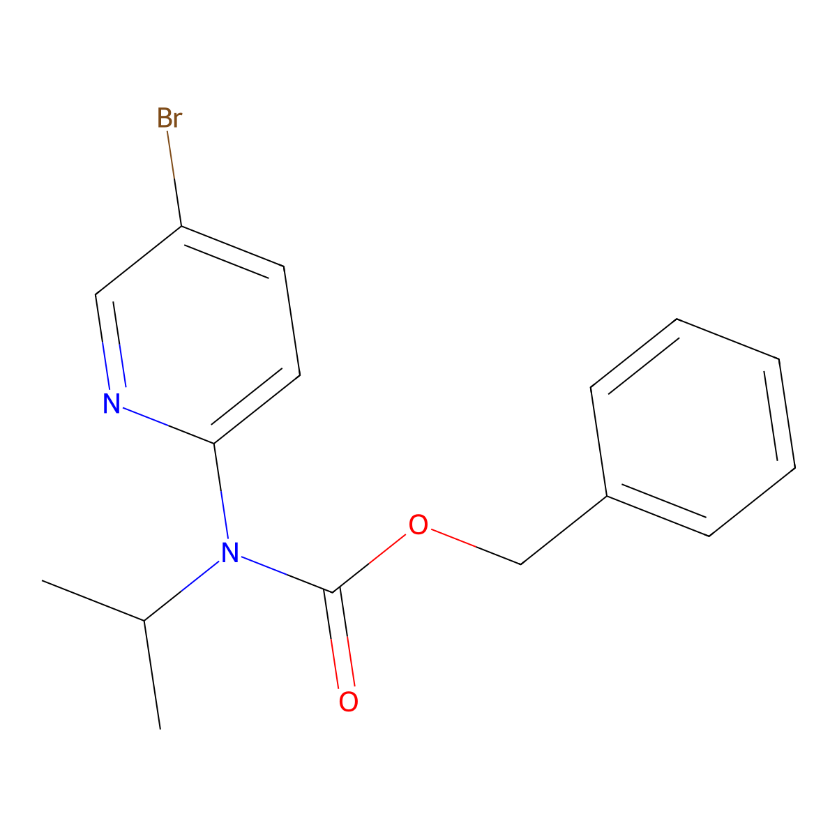 benzyl N-(5-bromopyridin-2-yl)-N-(propan-2-yl)carbamate molecular structure, CAS 2347070-70-4