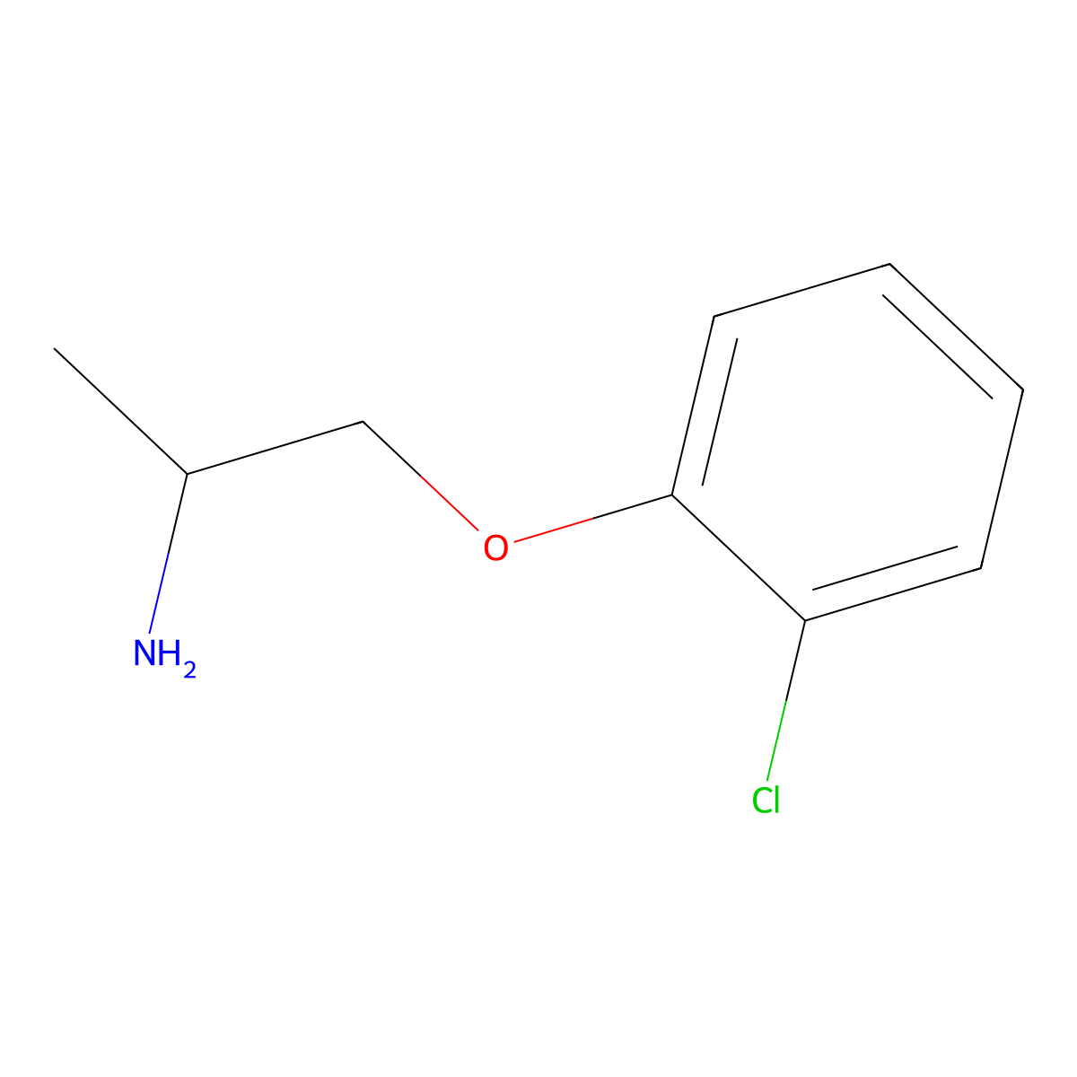 1-(2-Aminopropoxy)-2-chlorobenzene molecular structure, CAS 23471-44-5