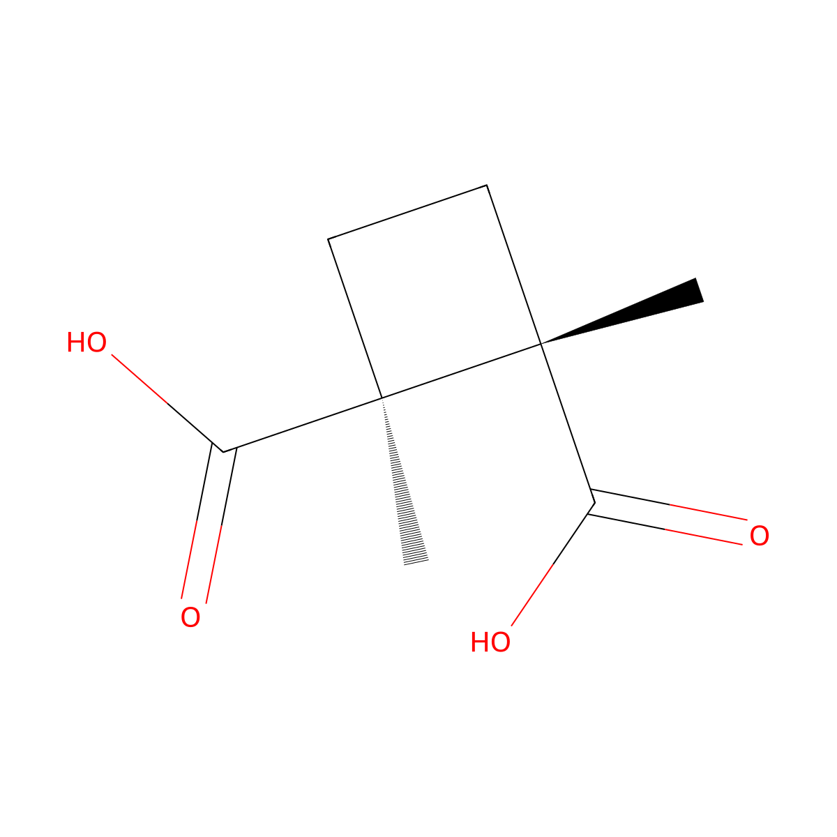 rac-(1R,2R)-1,2-dimethylcyclobutane-1,2-dicarboxylic acid molecular structure, CAS 23472-39-1