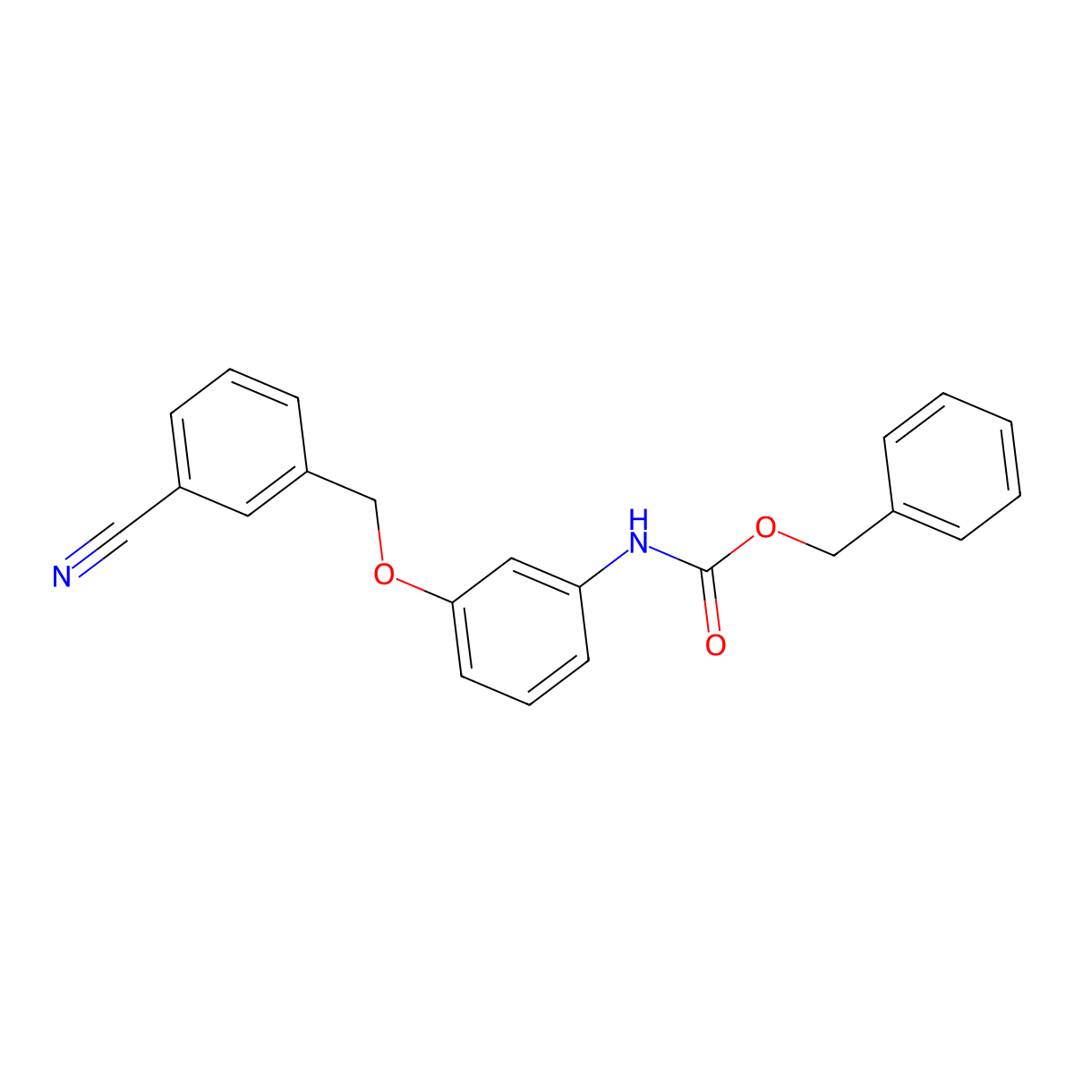 benzyl N-{3-[(3-cyanophenyl)methoxy]phenyl}carbamate molecular structure, CAS 2347266-17-3