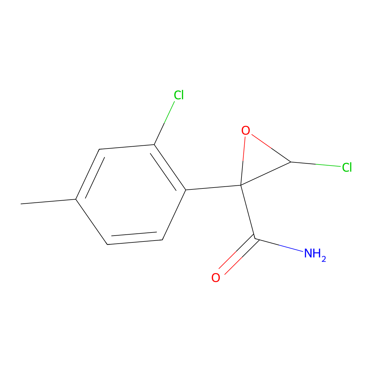 Glycidamide, 3-chloro-2-(2-chloro-4-methylphenyl)- molecular structure, CAS 23474-38-6
