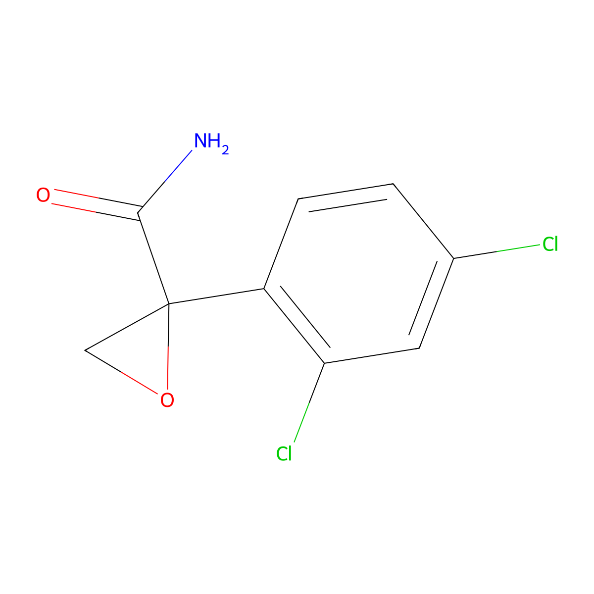 2-(2,4-Dichlorophenyl)oxirane-2-carboximidic acid molecular structure, CAS 23474-44-4