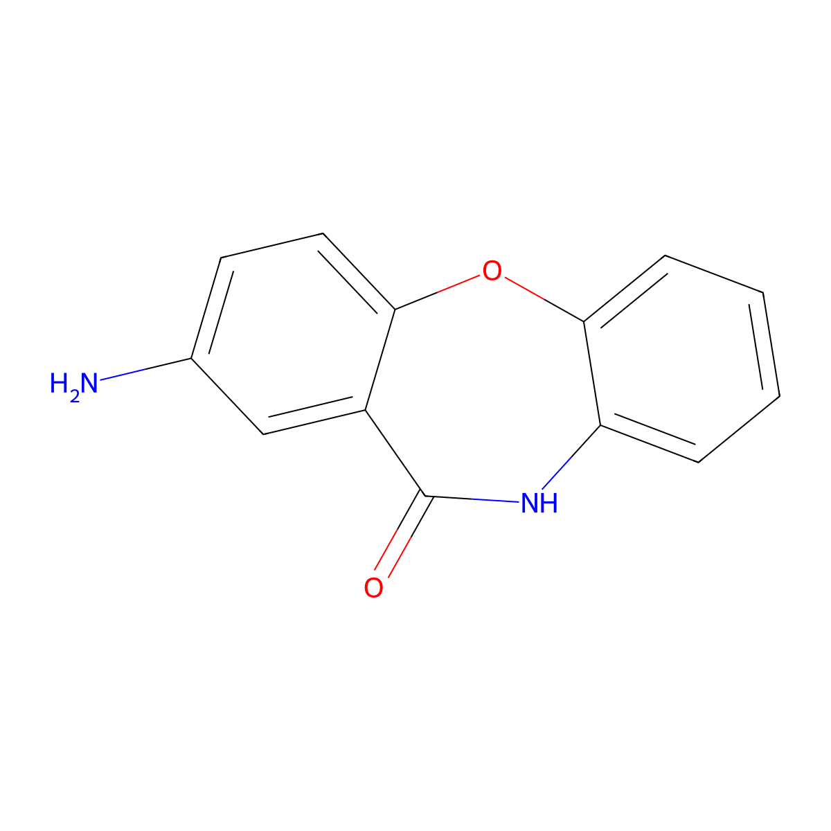 8-amino-5H-benzo[b][1,4]benzoxazepin-6-one molecular structure, CAS 23474-66-0