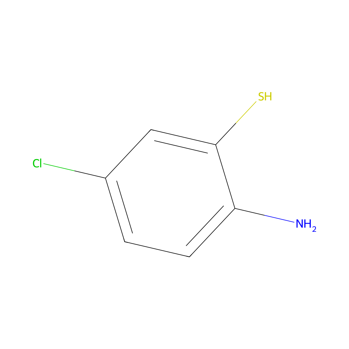 2-Amino-5-chlorobenzenethiol molecular structure, CAS 23474-98-8