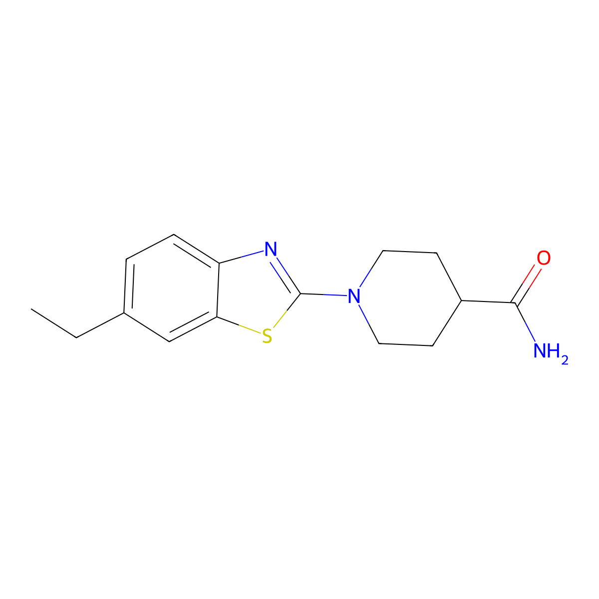 1-(6-Ethyl-1,3-benzothiazol-2-yl)piperidine-4-carboxamide molecular structure, CAS 2347501-57-7