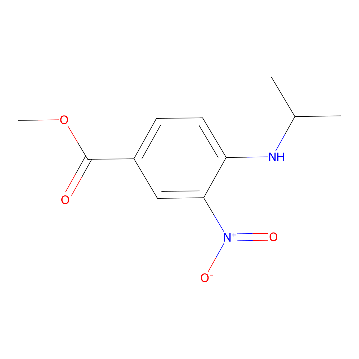 4-Isopropylamino-3-nitro-benzoic acid methyl ester molecular structure, CAS 234751-02-1