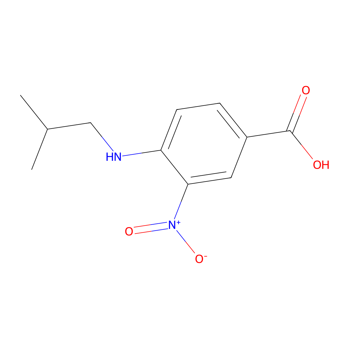 4-(Isobutylamino)-3-nitrobenzoic acid molecular structure, CAS 234751-05-4