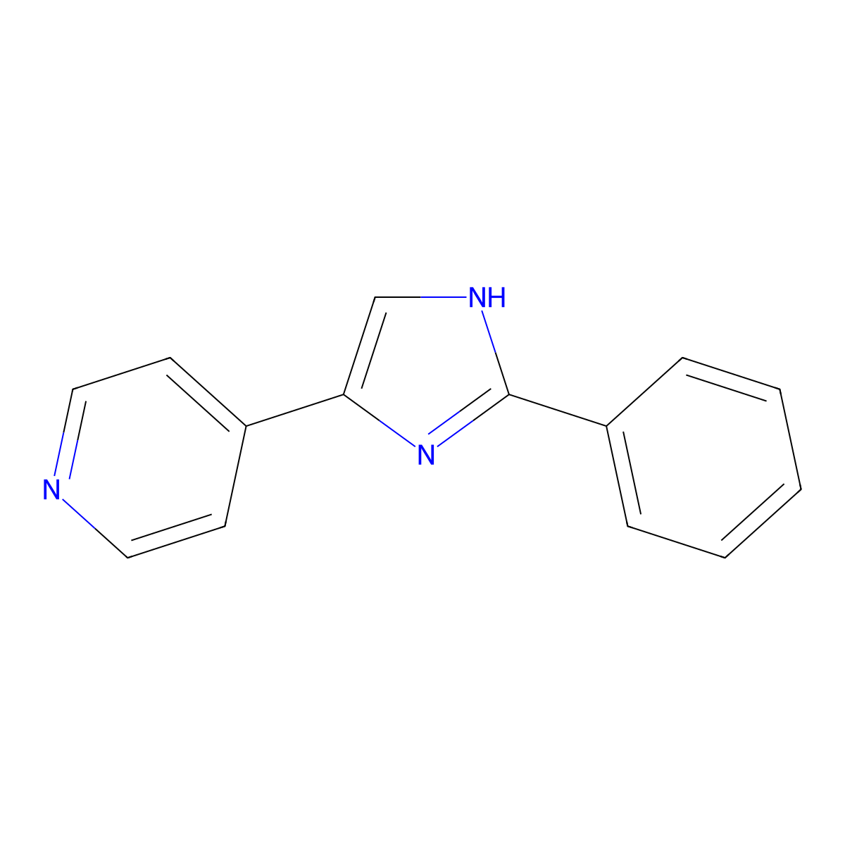 4-(2-phenyl-1H-imidazol-4-yl)pyridine molecular structure, CAS 234766-97-3