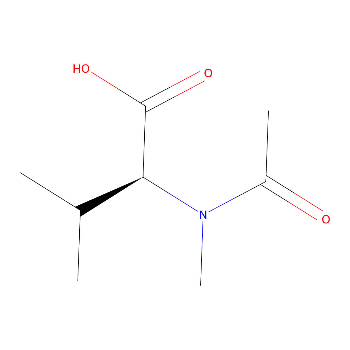 N-Acetyl-N-methyl-L-valine molecular structure, CAS 234772-49-7