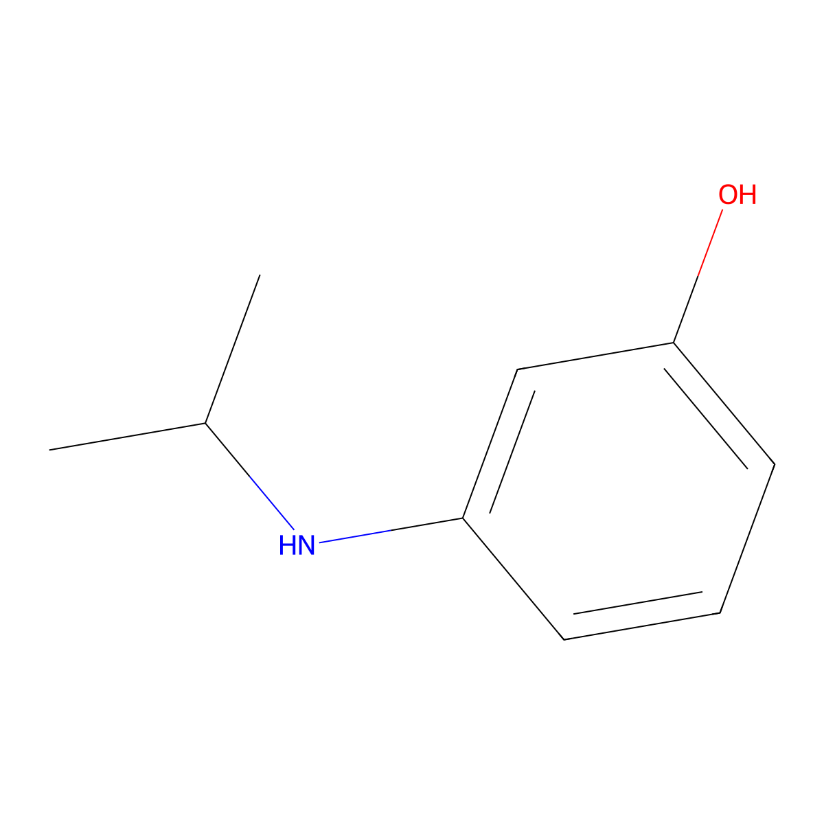 m-(Isopropylamino)phenol molecular structure, CAS 23478-16-2