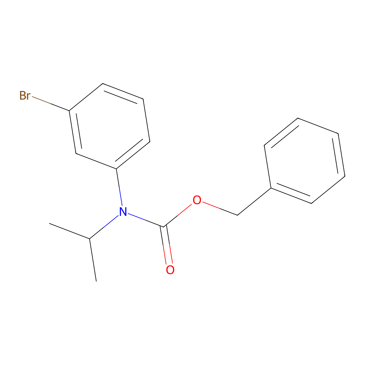 benzyl N-(3-bromophenyl)-N-(propan-2-yl)carbamate molecular structure, CAS 2347836-98-8
