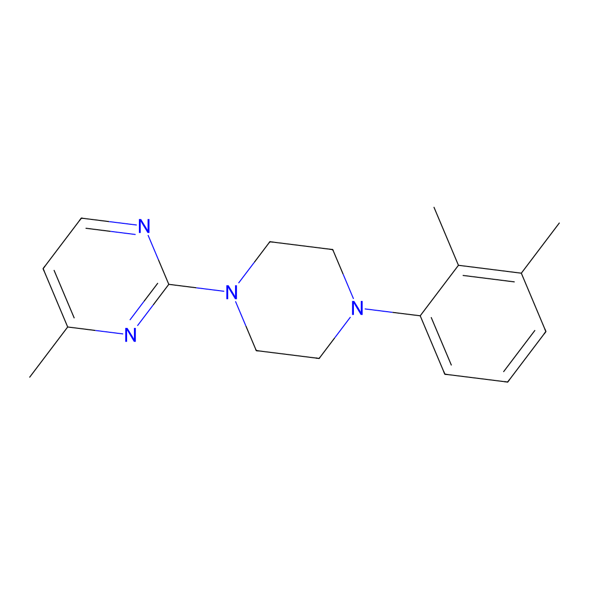 2-[4-(2,3-Dimethylphenyl)piperazin-1-yl]-4-methylpyrimidine molecular structure, CAS 2347867-31-4