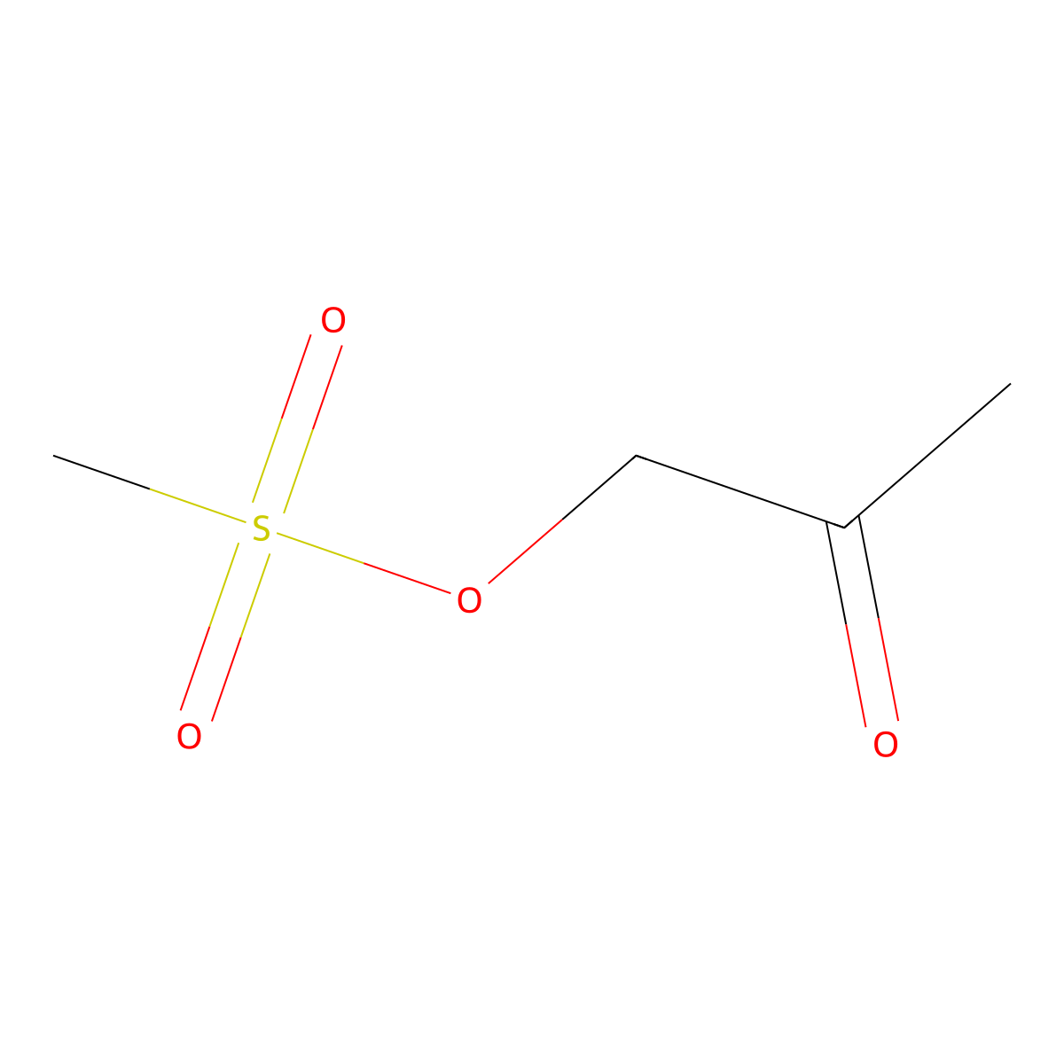 2-Propanone, 1-((methylsulfonyl)oxy)- molecular structure, CAS 23479-35-8