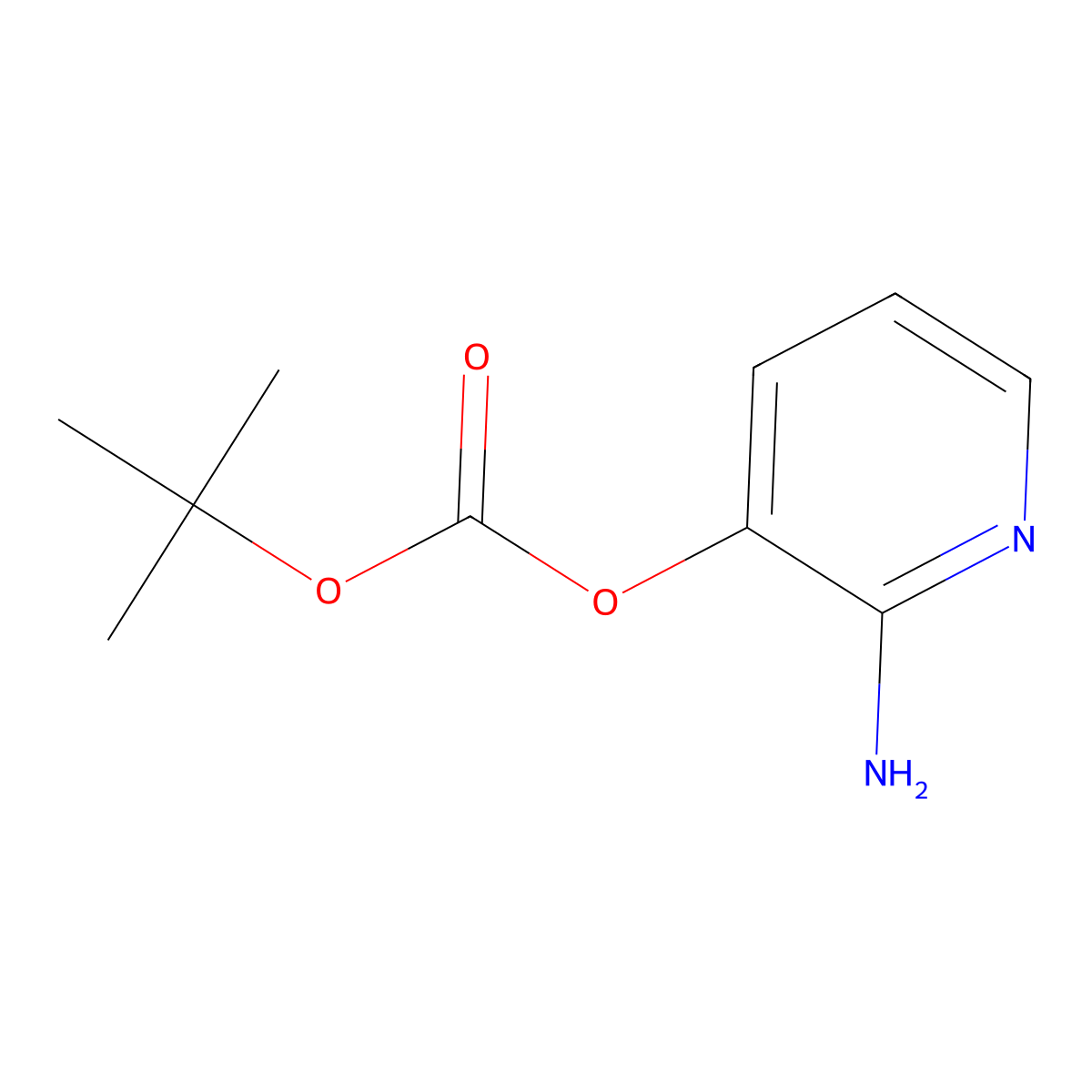 2-Aminopyridin-3-YL tert-butyl carbonate molecular structure, CAS 2347923-38-8
