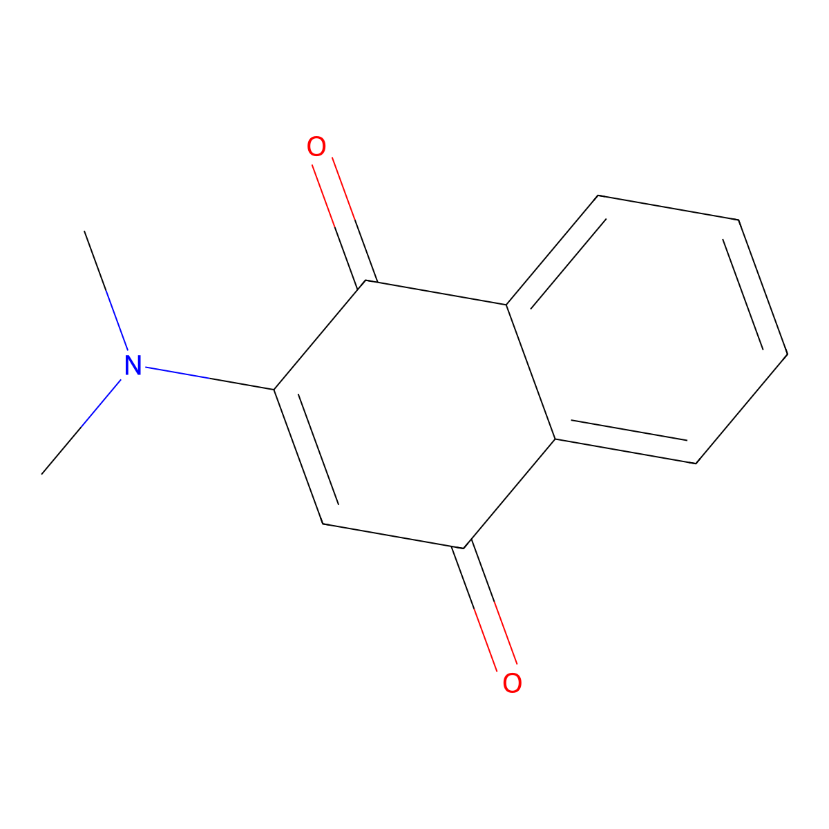 2-Dimethylamino-1,4-naphthoquinone molecular structure, CAS 2348-79-0