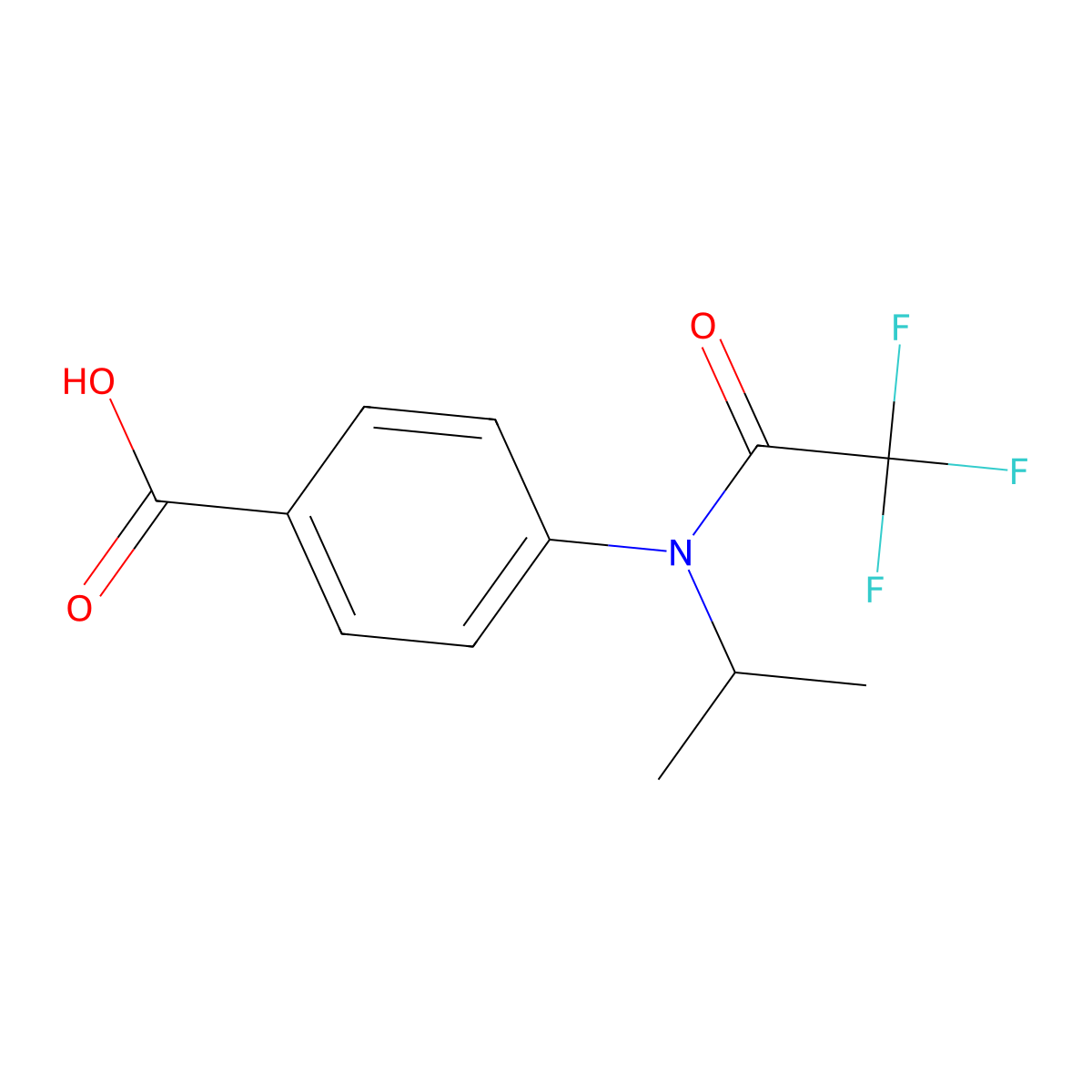 4-[2,2,2-trifluoro-N-(propan-2-yl)acetamido]benzoic acid molecular structure, CAS 2348042-58-8