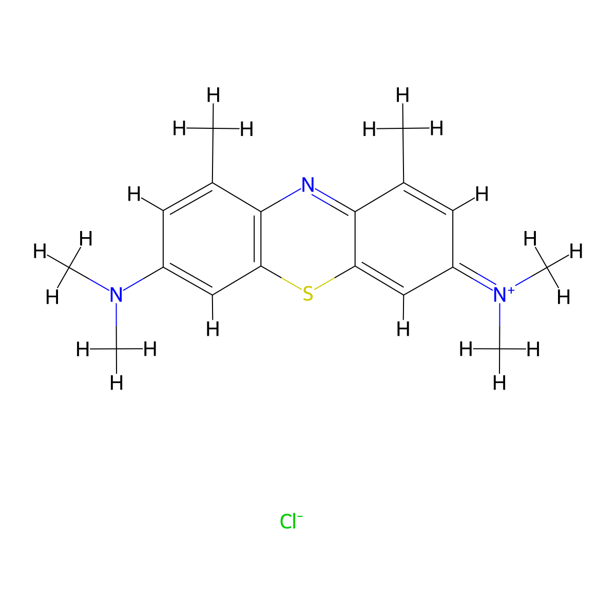 Dimethylmethylene blue molecular structure, CAS 23481-50-7