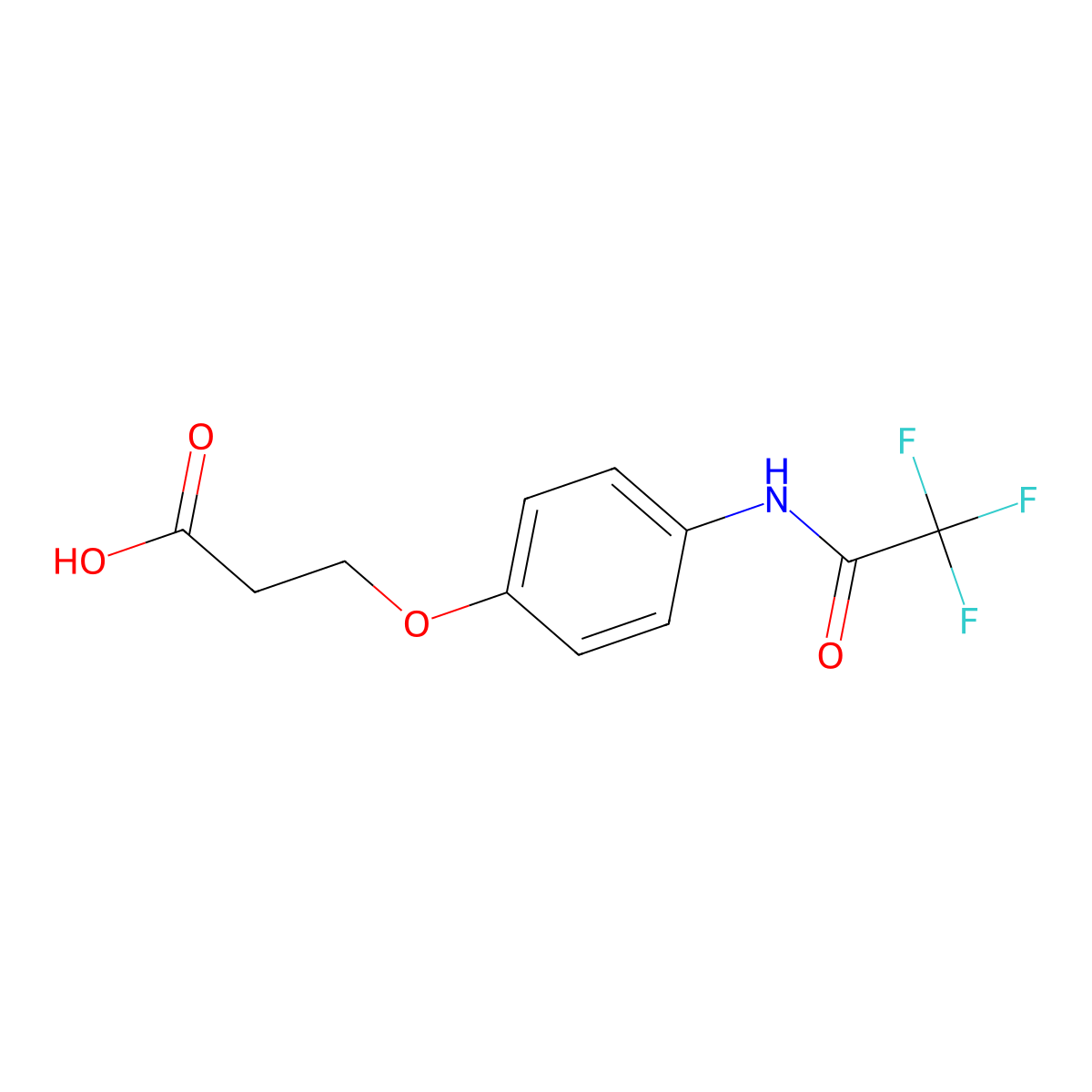 3-[4-(2,2,2-Trifluoroacetamido)phenoxy]propanoic acid molecular structure, CAS 2348195-79-7