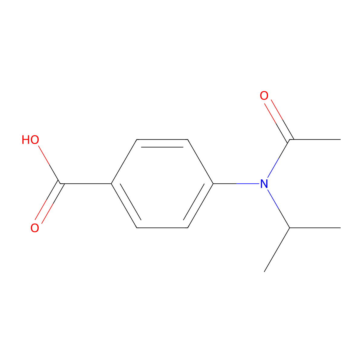 4-[N-(propan-2-yl)acetamido]benzoic acid molecular structure, CAS 2348202-19-5