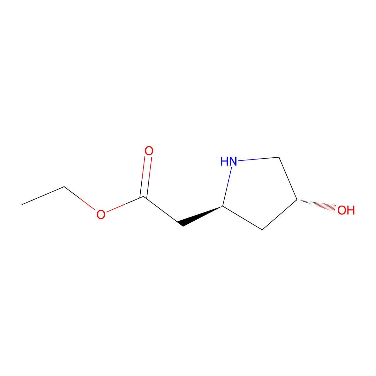 ethyl 2-[(2S,4R)-4-hydroxypyrrolidin-2-yl]acetate molecular structure, CAS 2348274-99-5