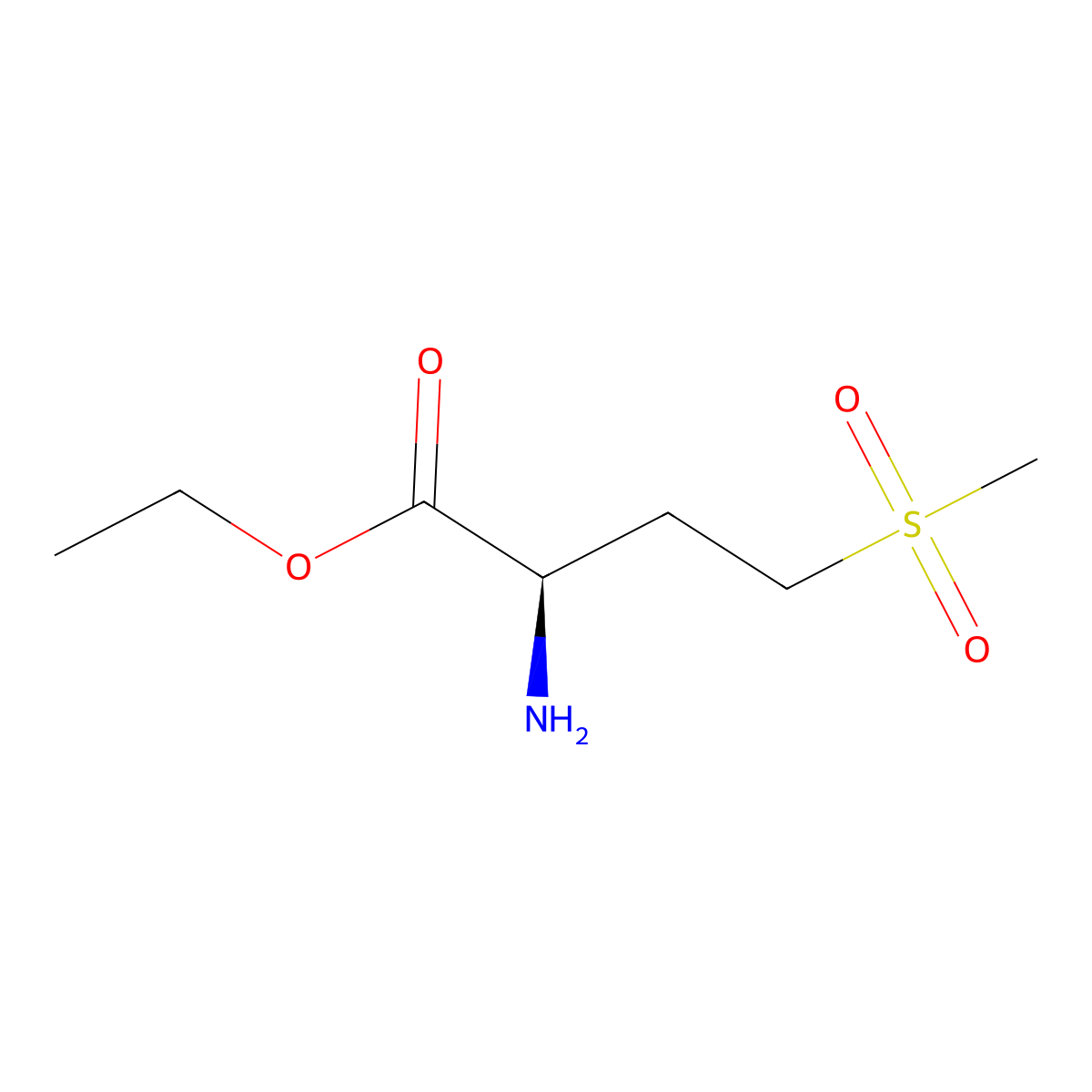 rel-ethyl (2R)-2-amino-4-methanesulfonylbutanoate molecular structure, CAS 2348284-56-8