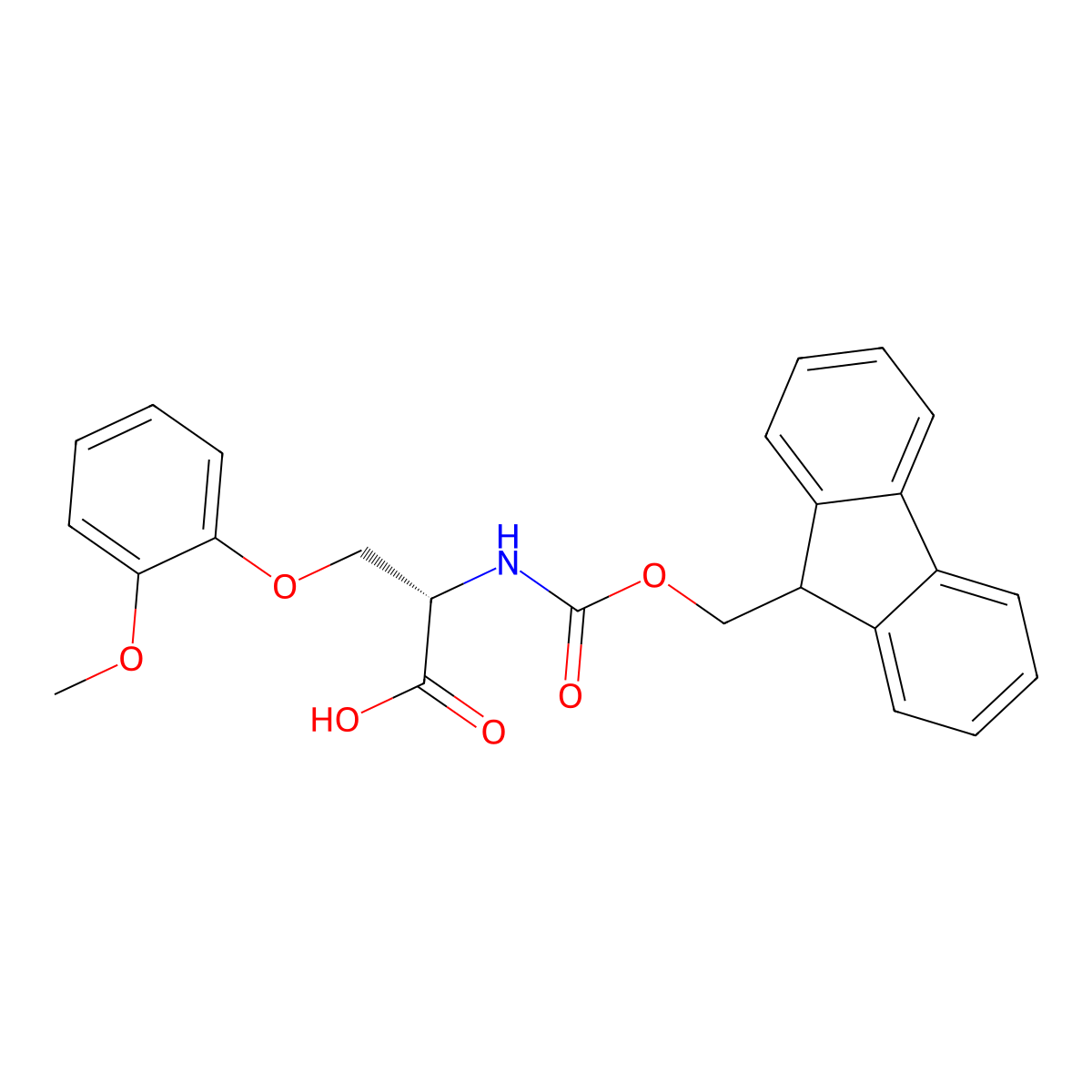 N-Fmoc-O-(2-methoxyphenyl)-L-serine molecular structure, CAS 2348285-89-0