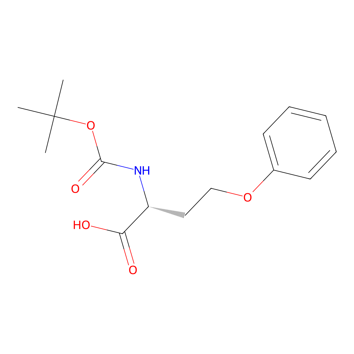 (2R)-2-{[(tert-butoxy)carbonyl]amino}-4-phenoxybutanoic acid molecular structure, CAS 2348288-48-0